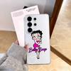 B-Betty Cute B-Boop Phone Case For Samsung S25,S24,S21,S22,S23,S30,Ultra,S20,Plus,Fe,Note,10,9,5G Transparent Cover