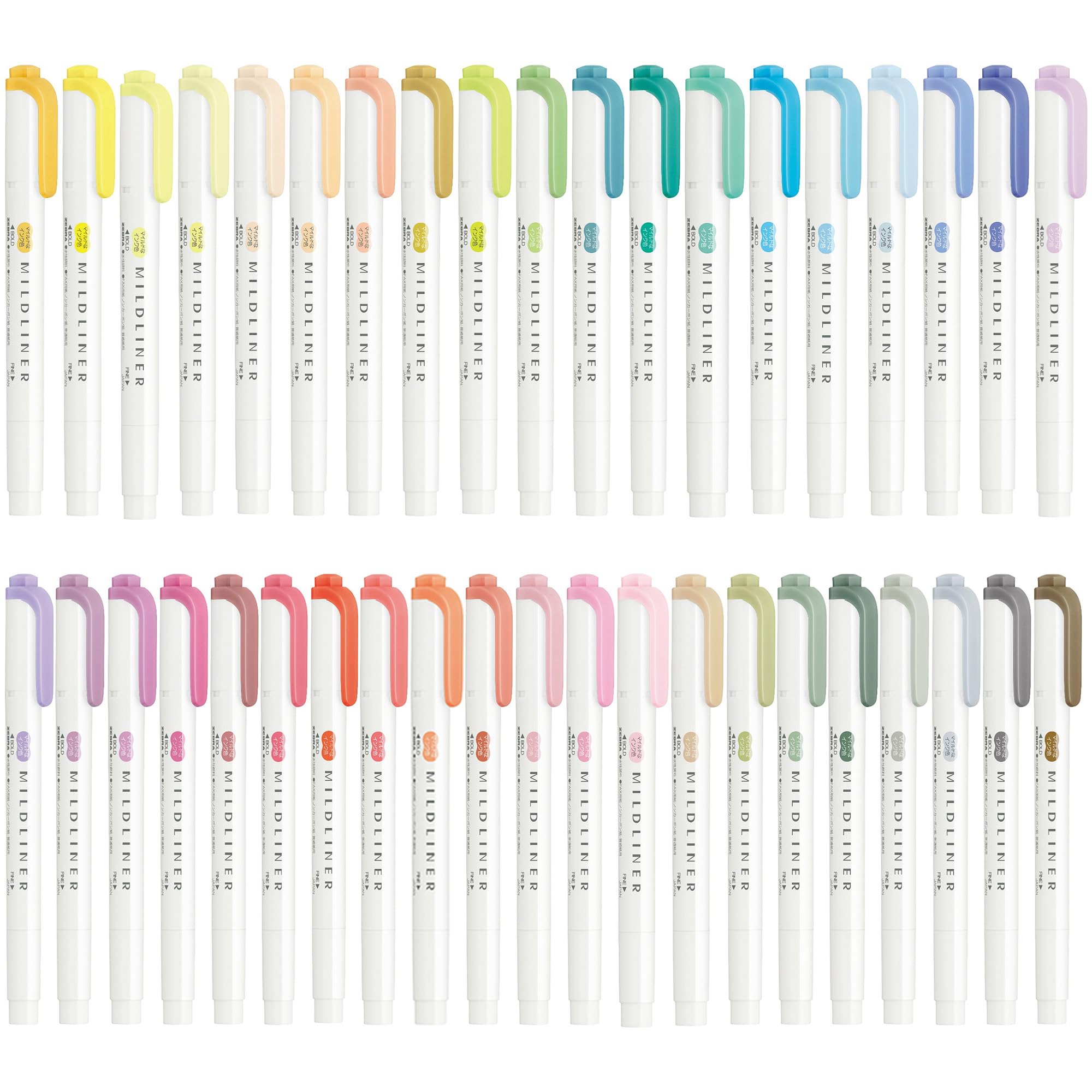 Набор Zebra Mildliner № Включает 1 пробный блокнот 40 цветов (Полный комплект, Футляр, Индивидуальный)