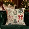 Christmas Cute Cartoon Pillow Covers Pattern Cushion Cover Suitable for Sofa Bedroom Car Pillow Cover