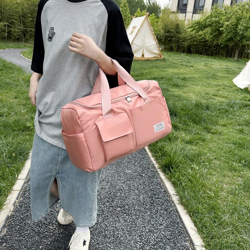 2025 summer new simple, lightweight and large-capacity travel bag Oxford Buttot bag, going out to commute and storing large bags