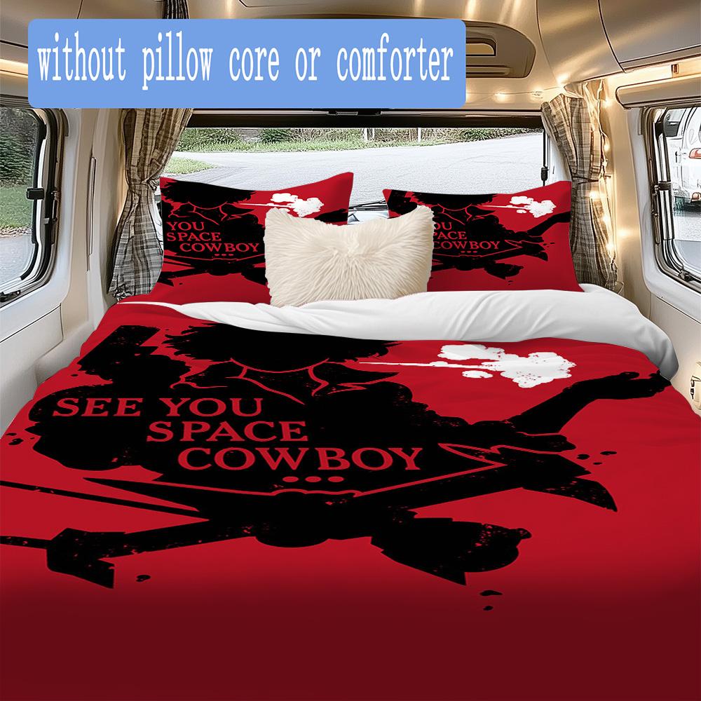 Cowboy Bebop Pattern Bedding,Quilt Set Quilt Cover Pillowcase Home Birthday Gift (1*duvet cover+2*pillowcase,without core)SSJT0917313