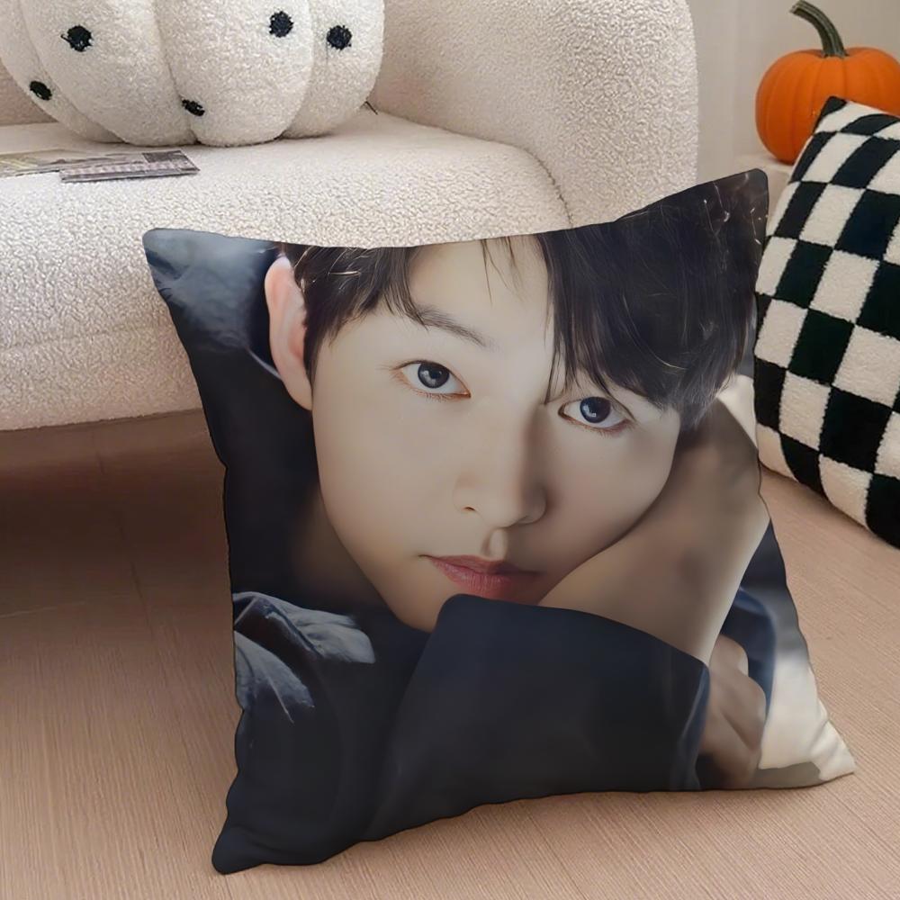 Handsome Talented Korean Actor SSong Joongki Cushion Cover Throw Pillow Cover Hidden Button Durable Polyester Chair Cushion