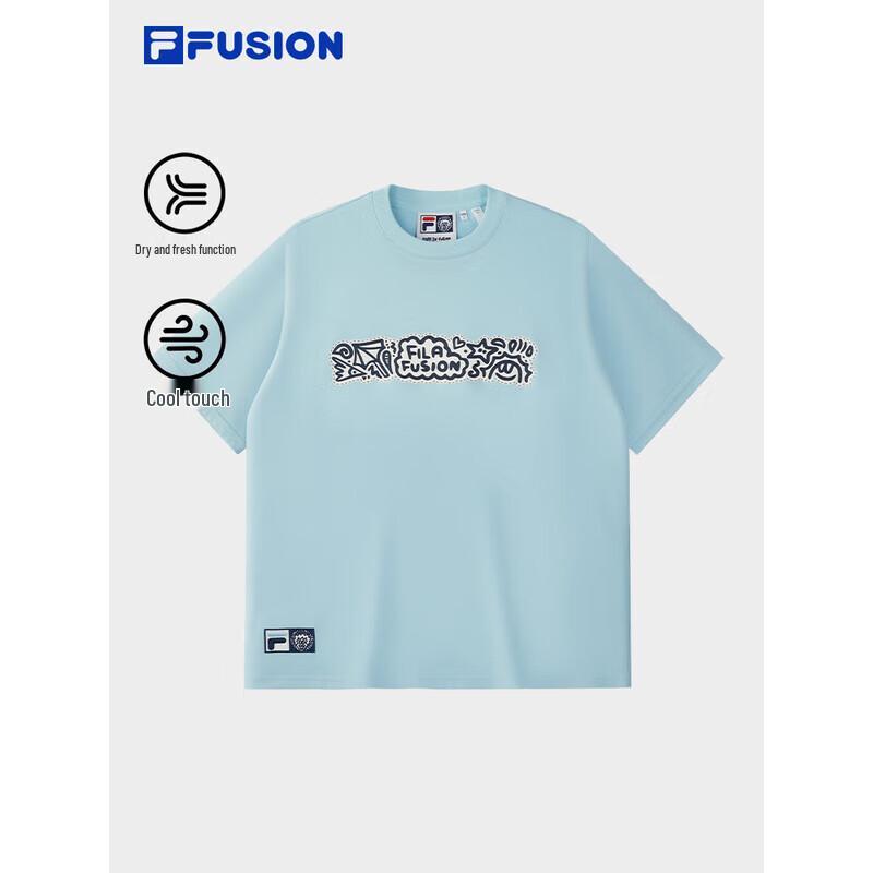 FILA FUSION Unisex Knit Cool-Dry Short Sleeve T-Shirt XL