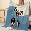 Penguin Series Flannel Blanket – No Shedding Soft Cozy Fleece, All-Purpose Warm Throw for Home, Camping, Christmas & Halloween Decor