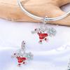 Polar Bear Charms Bead Copper Snowflake Dangle Pendant Fit Bangle Bracelet Necklace Diy Jewelry