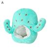 Cactus Eggplant Watermelon Sunflower Soft Plush Doll Headgear Hat Sleeping Toy