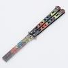 1Pcs Stainless Steel Butterfly Knife Comb Beard Moustache Brush Foldable Comb Salon Hairdressing Styling Tool