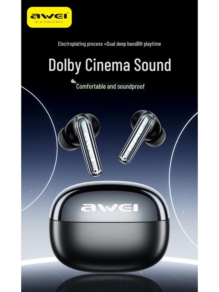 Verwenden Sie Wei Bluetooth-Kopfhörer: Langlebig, Kabellos, Geräuschunterdrückend mit Stereoklang und 6 Mikrofonen für Sport und Gaming.