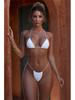 Solid Color European & American Three-Piece Bikini: Women's Sexy Bandage Split Swimsuit