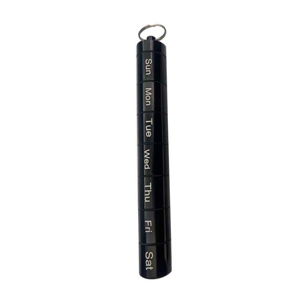 Reise Medikamentenbox 7 Fächer Pillendose Etui Organizer Etui Aluminiumlegierung Für Reisen Altenpflege Outdoor-Aktivitäten