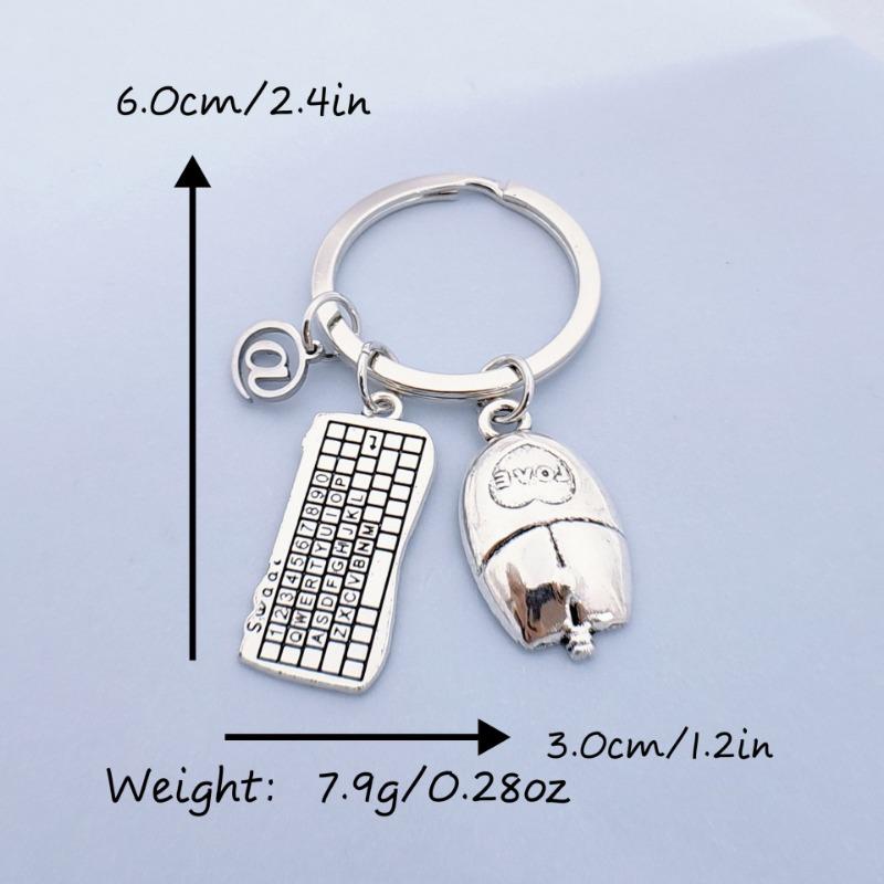 Tastatură de modă europeană și americană, mouse @cască Breloc bricolaj cheie de expert în joc inginer de computer creativ