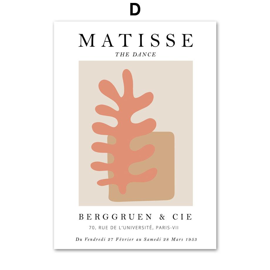 Astratto Matisse Corpo Curvilineo Donna Pianta Foglia Poster e Stampe Nordici Arte da Parete Pittura su Tela Decor Immagini per Soggiorno