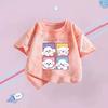 Girls Summer Short Sleeve T Shirt Tie Dye Cartoon Print Stylish Casual Top
