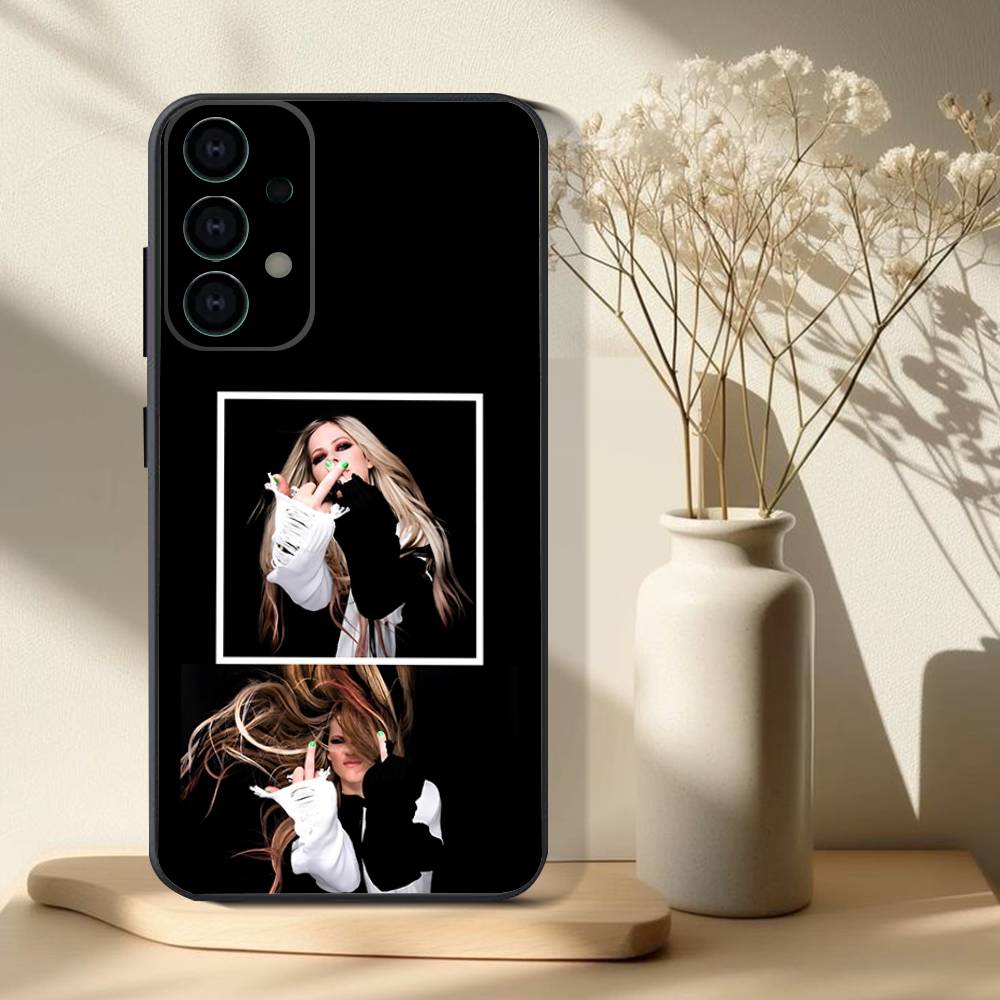 

Singer A-Avril Lavigne Phone Case For Samsung S25,S24 Ultra,S20,S30 plus,S22 Plus,S23,Ultra 5G Silicone Black Shell Samsung S105G