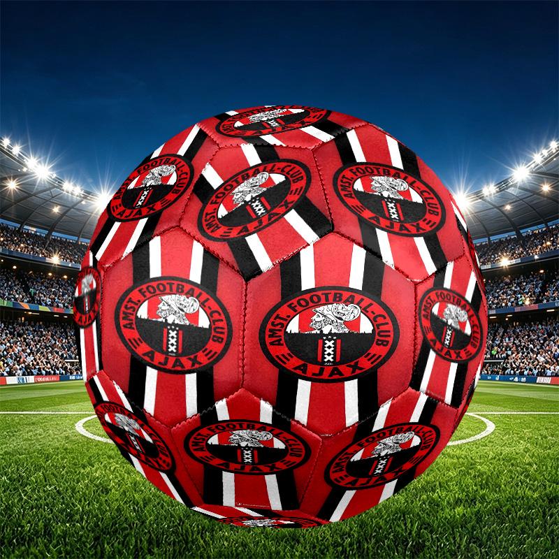 Ajax Print Size 5 Soccer Ball, PU Wear Resistant Football for Match Training and Daily Practice, Birthday Gift for Soccer Fans
