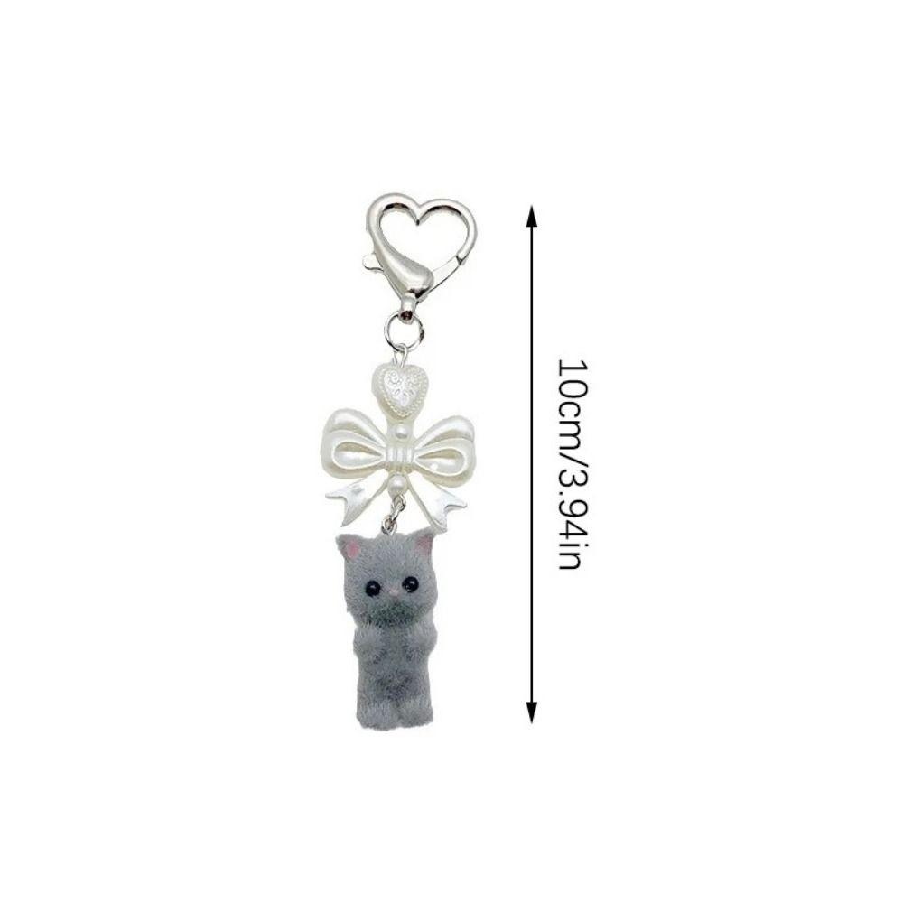 Block Cat Square Cat Plush Keychain Soft Fluffy Calico Cat Plush Toy Orange Cat Stuffed Animal Kitten Plush Doll Keyring