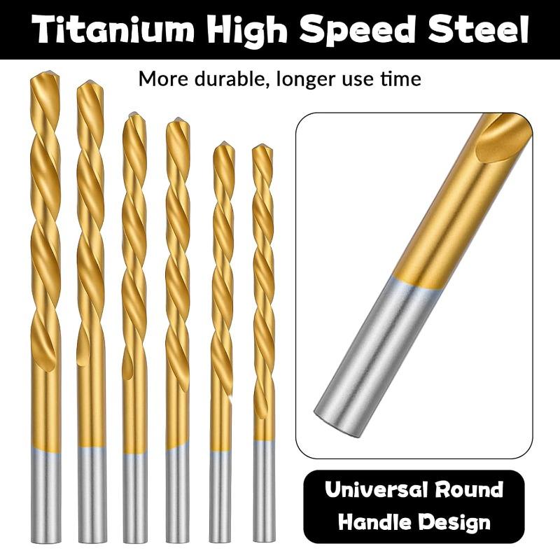 13PCS Drill Bit Set High-Speed Steel Drill Kit Impact Quick Change Drill Kit for Glass Metal Tile Concrete Masonry Electric Tool
