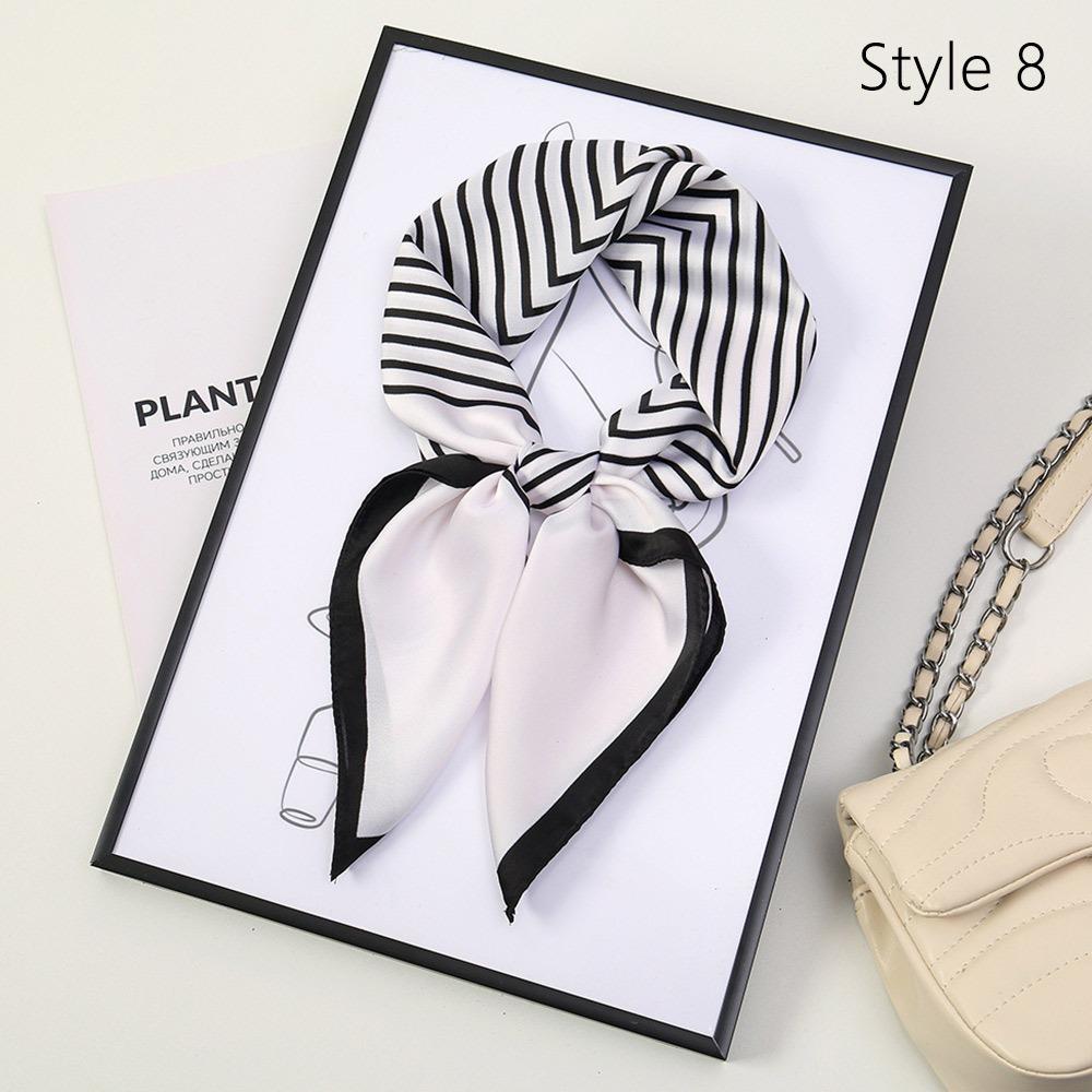 Fashion 70*70cm Hair Scarf Bohemia Style Sun Protection Silk Scarf Female Foulard Smooth Bandana Hairbands Women