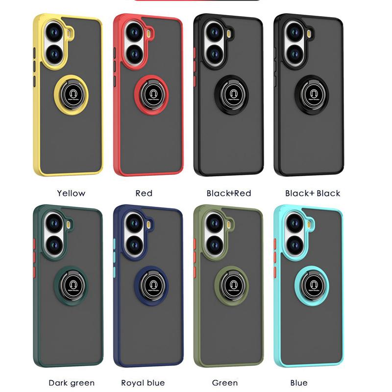 Capa Magnética Armor Para Poco X7 X6 F7 Pro F6 F5 À Prova de Choque Fosca com Suporte de Anel Capas de Telefone Para Poco M7 M6 Pro 5G Capa Traseira