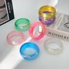 Transparent Colorful Resin Bangles Punk Hip Hop Chunky Bangles New Laser Bracelets  Women Jewelry
