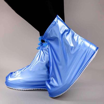 Liyu Waterproof Non-Slip Shoe Covers for Men & Women - Thick PVC, Flat Heel