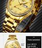 Influencer Brand Men's Tycoon Gold Luminous Waterproof Steel Watch