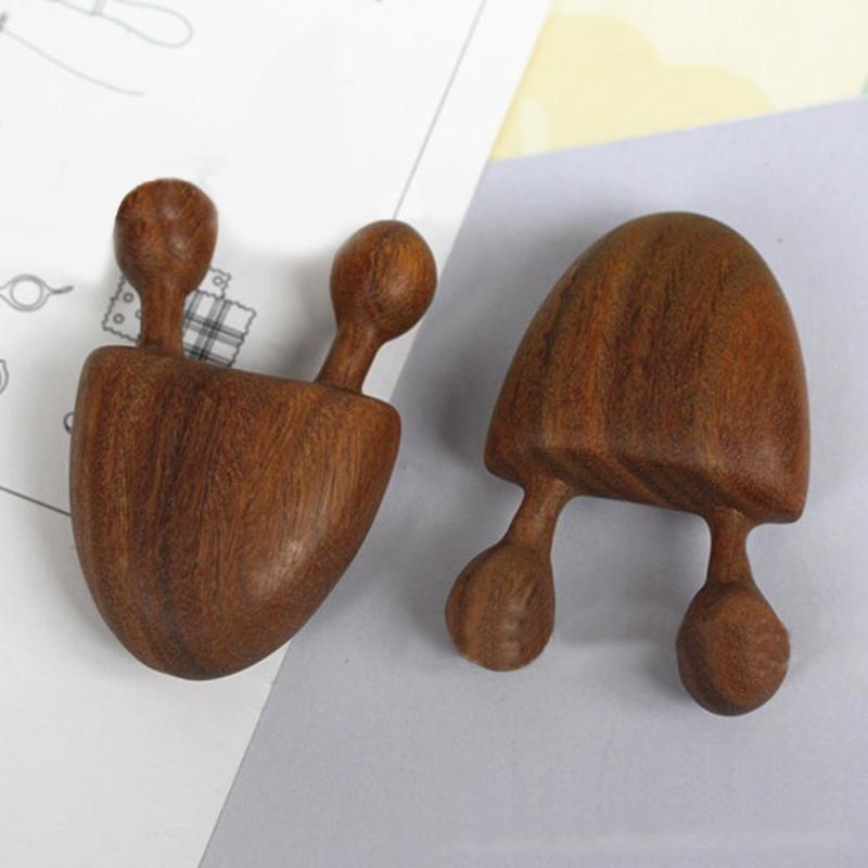 1 шт. Натуральный Сандаловый Скребок Массажный Инструмент для Массажа Лица, Глаз, Шеи, Акупунктурной Терапии, Расслабляющая Палочка, Деревянный Массажер коричневый