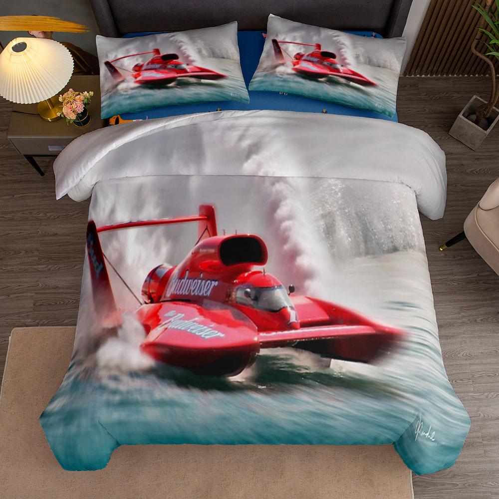 

P51 WW2 Airfighter Duvet Cover Set King Queen Double Full Twin Single Size Bed Linen Set 140x210cm