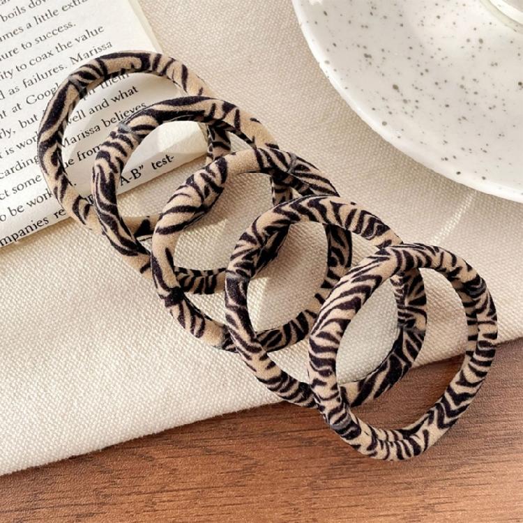 5PCS Fashion Leopard Hair Bands Stretch Fabric Hairband Hair Elastics Lightweight Hair Ties For Multiple Hairstyles