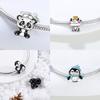Original Charm Copper Penguin Blue Zircon Rabbit Koala Animals Beads Fit Bracelet Accessory Gift Jewelry Diy Women
