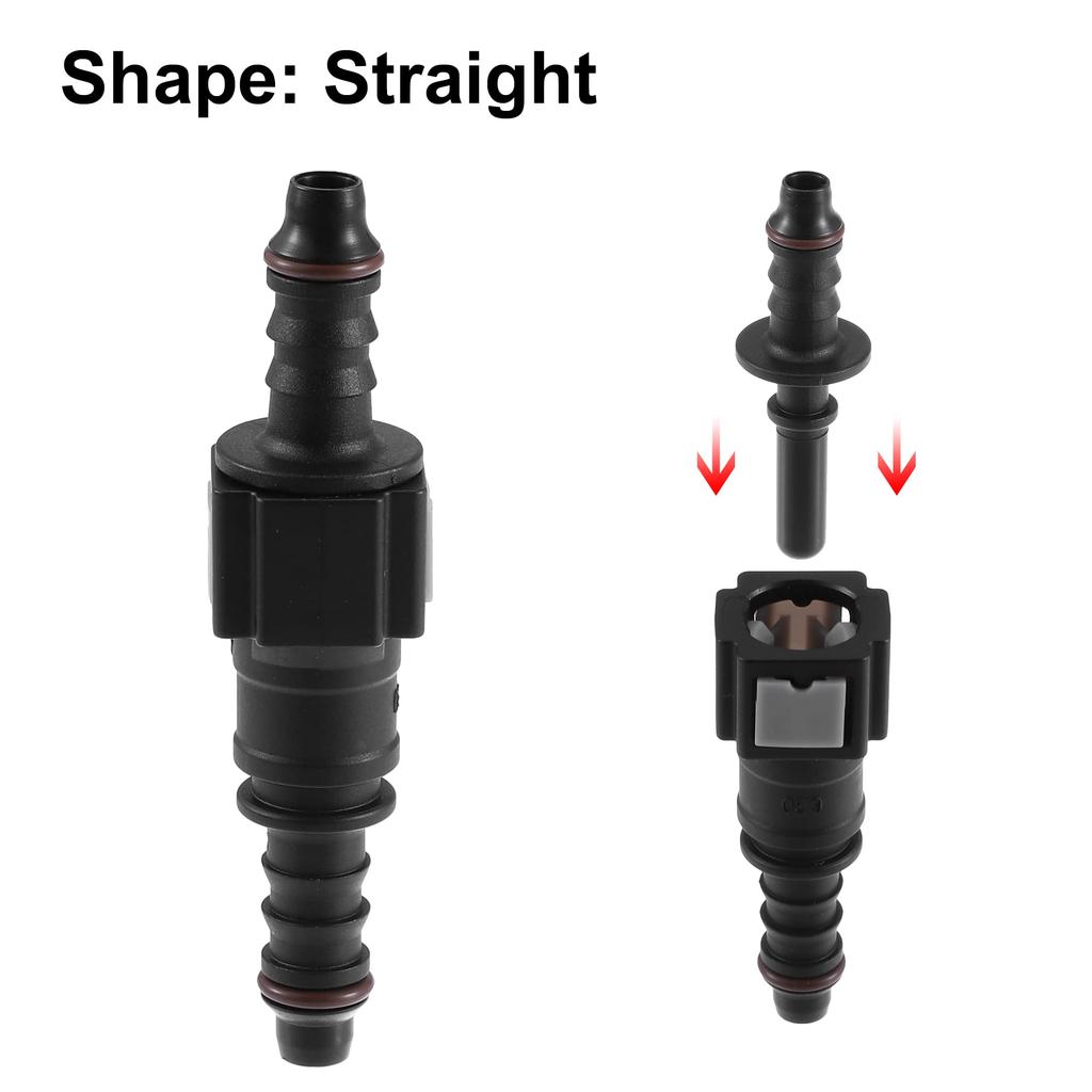 uxcell Car Fuel Line Hose Quick Release Connector Disconnect Hose Nylon 0.25 In (6.3