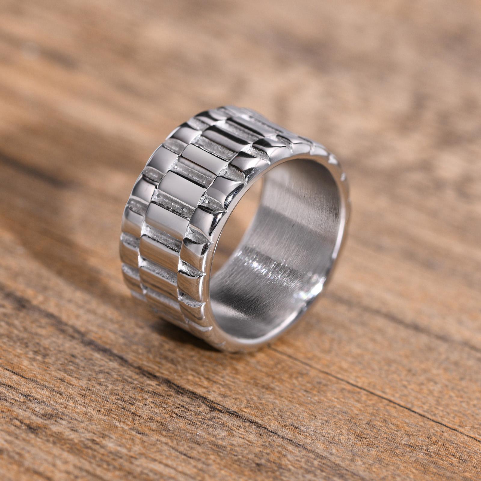 

Ikuinen 11 мм ремешок для часов в форме кольца для мужчин, золотой цвет из нержавеющей стали в стиле панк, браслет на палец в стиле рок, готика, хип-хоп, ювелирные изделия для мальчиков 12 серебряный