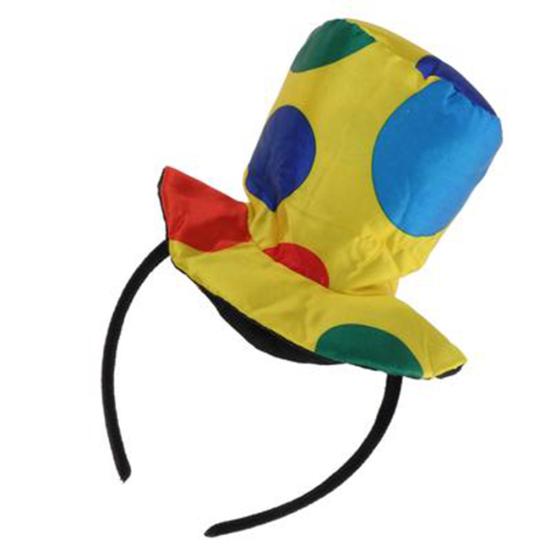 

Шляпа клоуна в горошек, повязка на голову, обруч для волос, цирковой шут, маскарадный костюм, реквизит