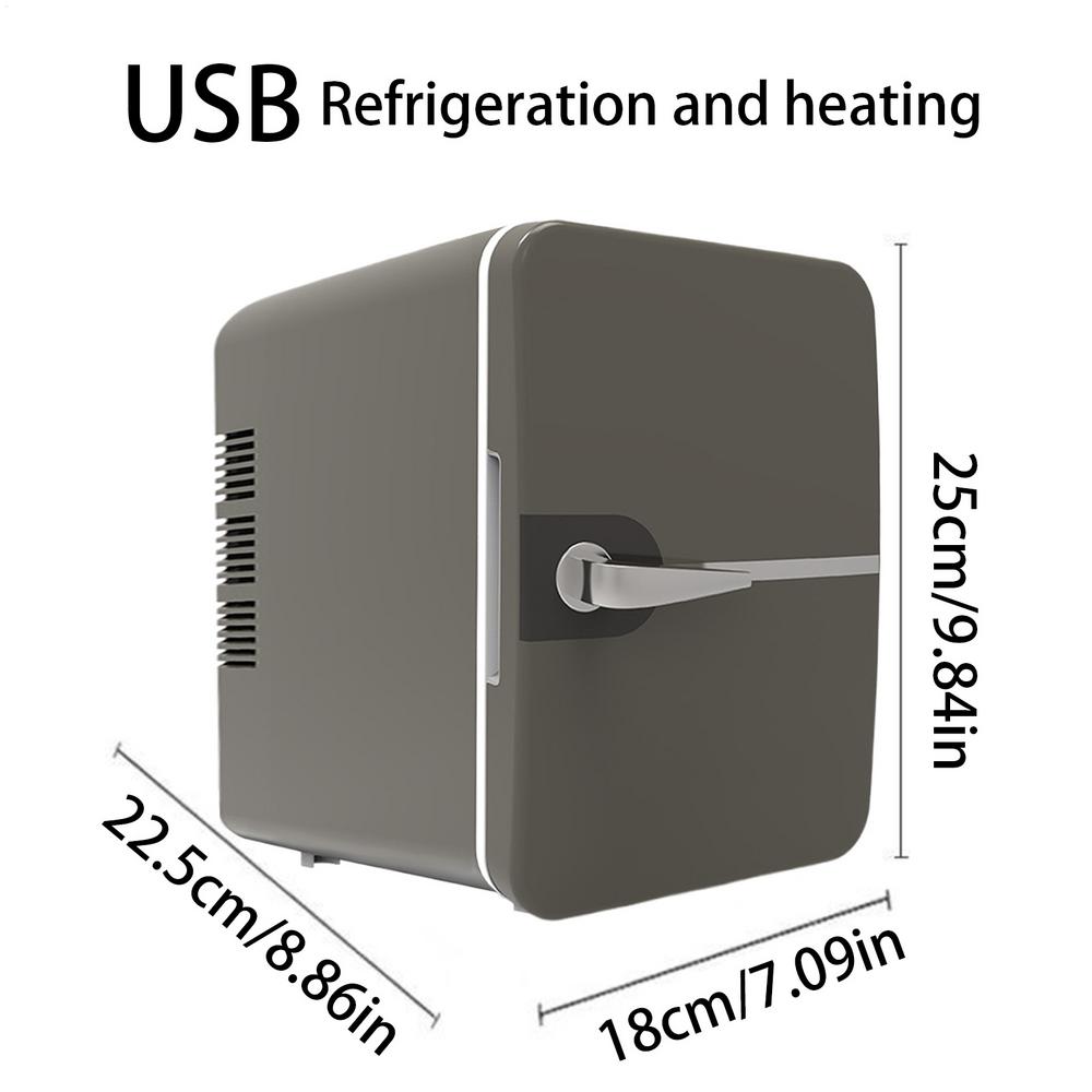6L Mini Car Refrigerator 12V DC 100~240V AC Electric Portable Beauty Cooler Warmer Freezer US/UK/EU Car Mini Fridge Ice Box