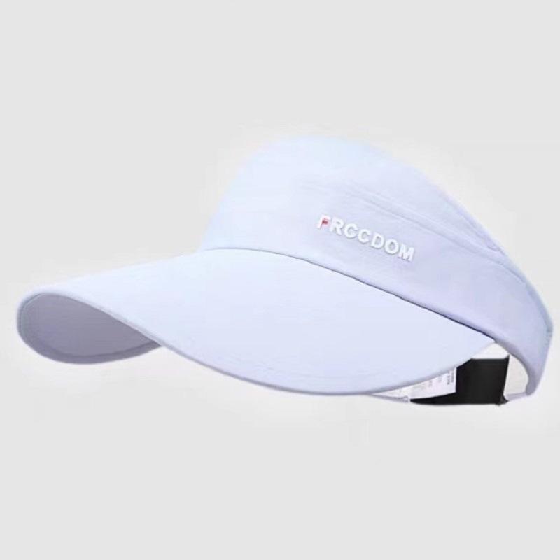 

Пустая шляпа-цилиндр, женская летняя солнцезащитная кепка с большими полями, показывающая лицо, маленькая универсальная повседневная модная спортивная шляпа от солнца M（56-58cm） светло-синий