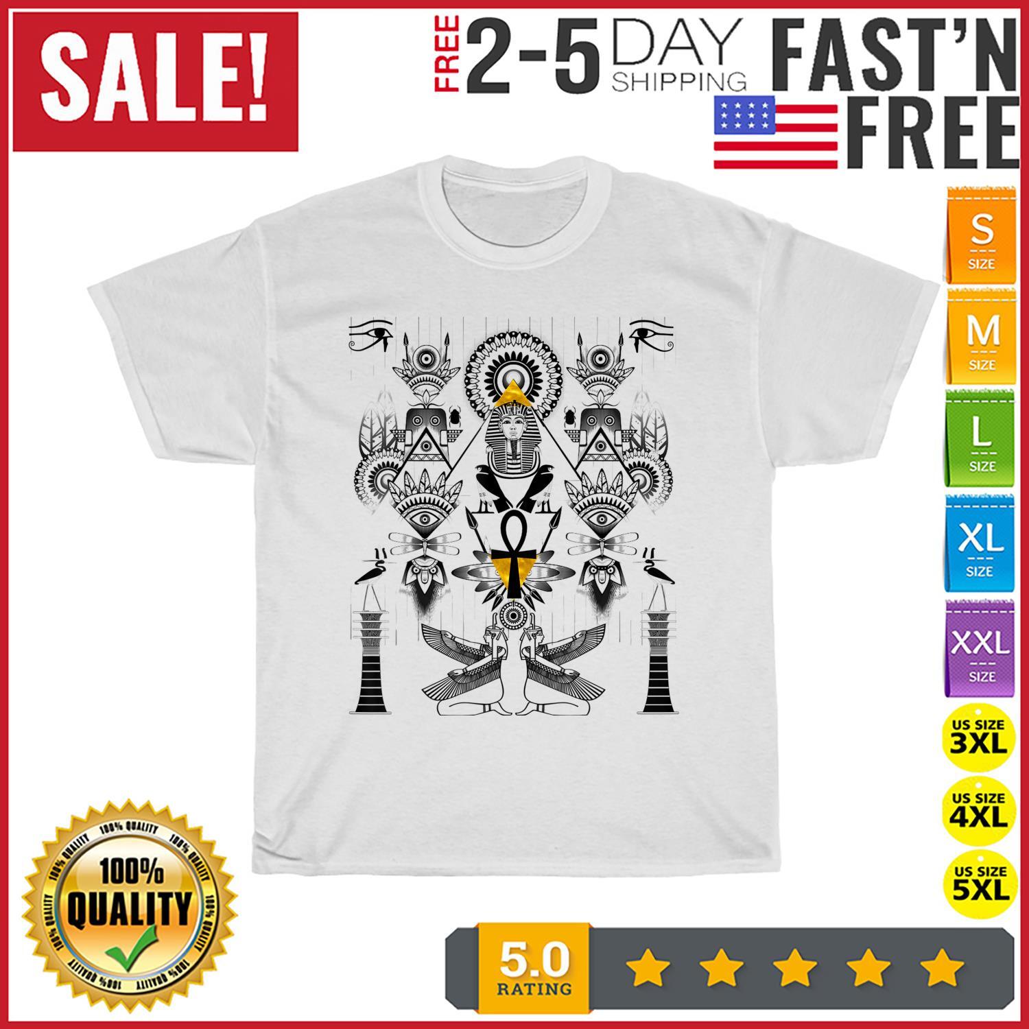 Ancient Egypt Egyptian Hieroglyphics 5 Kemetic King TUT T Shirt Mens Womens Tees Top Men Women New S