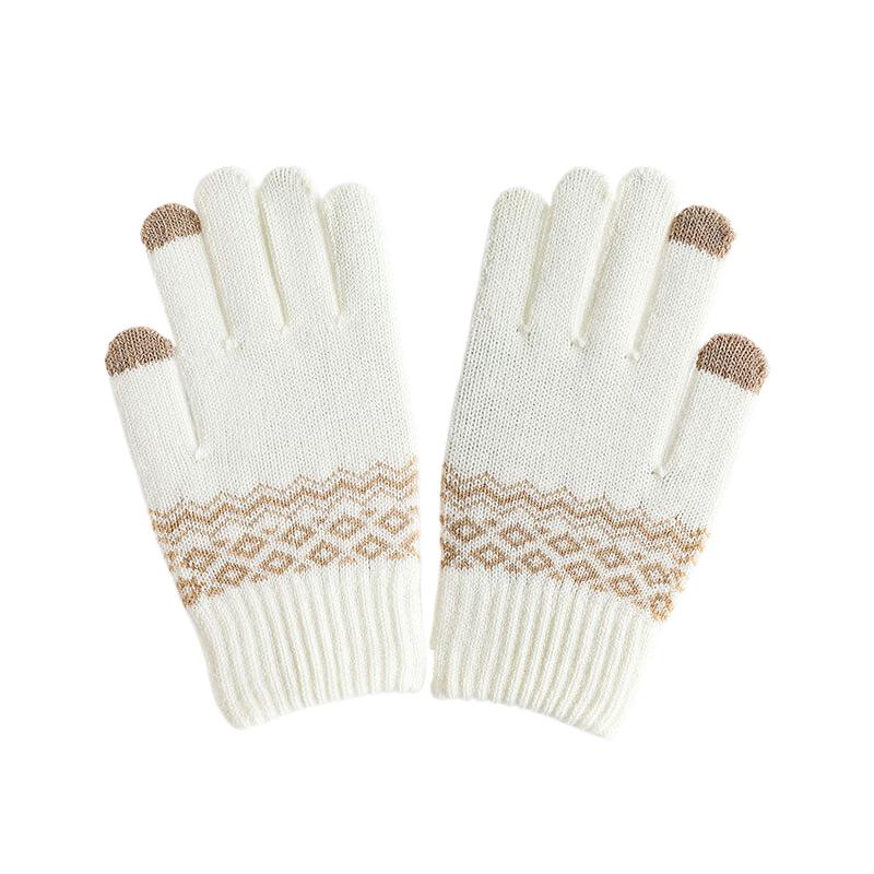 Winter Warm Knitted Gloves Mobile Phone Touch Screen Knitted Gloves Winter Thick Warm Cycling Riding Mountaineering Gloves