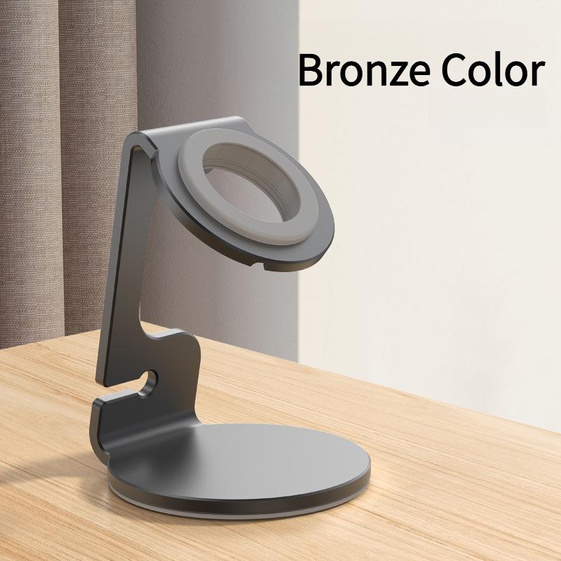 

Magnetic Charging Dock Stand for Apple Watch Series 10/9/8/SE/Ultra 3/2, Aluminum Alloy Desktop Charging Cradle Holder for iWatch сірий
