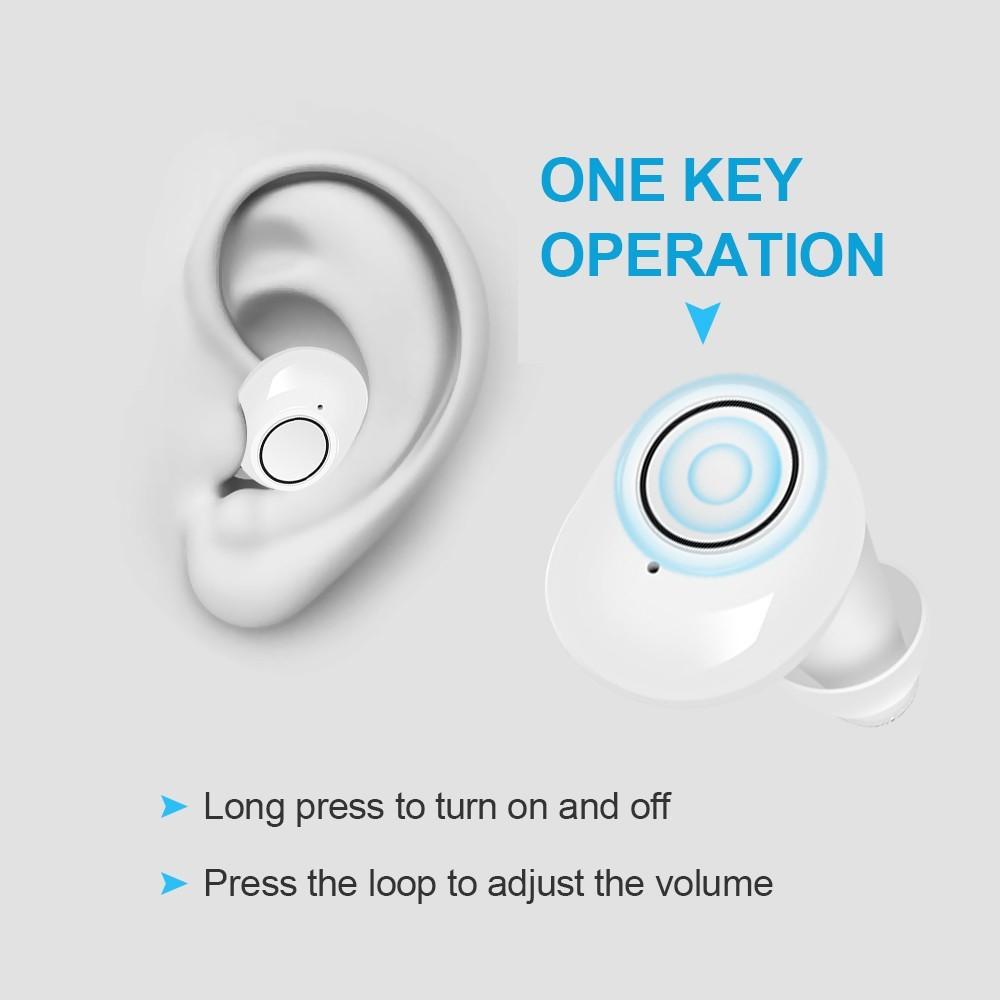 1 Pair Mini Rechargeable Smart Hearing Aids Invisible Digital Audiphone CIC Sound Voice Amplifier  Enhancer