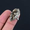 Natural Turritella Agate Gemstone Statement Brown Ring Size 6 925 Silver
