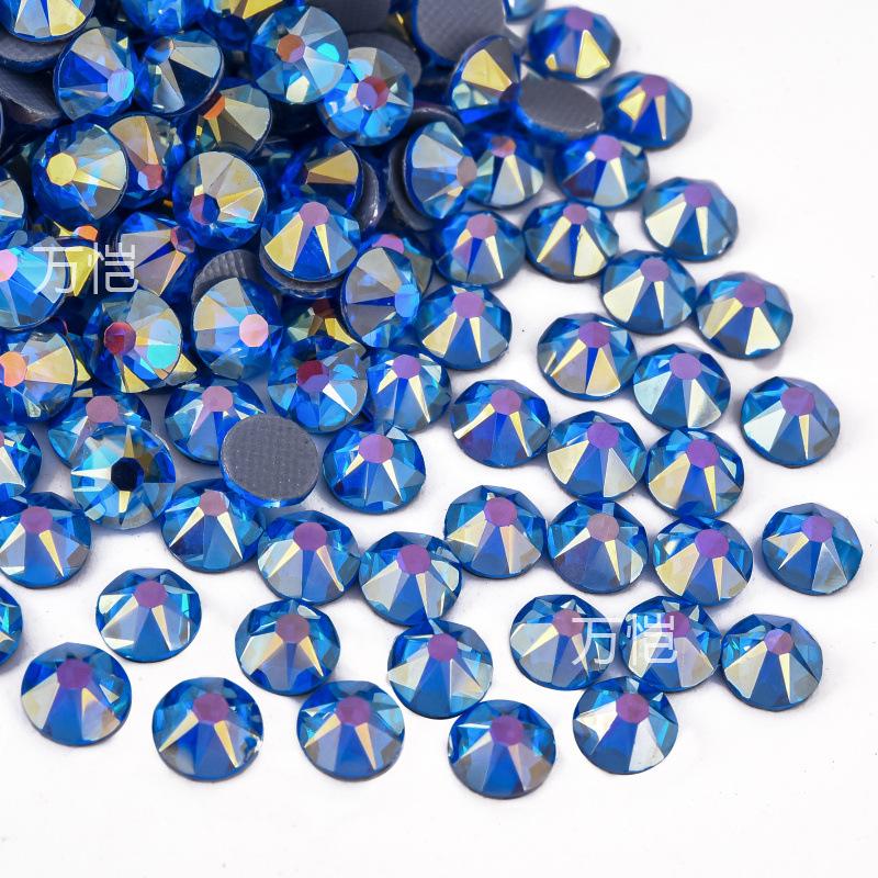 Eight Big And Eight Small Imitation Austrian Hot Diamond Ab Color, Glass Rhinestone Hot Melt Adhesive Bottom Hot Diamond Diy Clothing Accessories