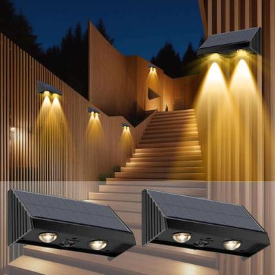 Solar Powered Garden Wall Lamp Waterproof Solar Fence Light for Outdoor Patio Balcony House Number Address Sign Lighting