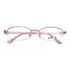 Women's Blue Light Blocking Anti-Fatigue Half-Frame Metal Reading Glasses 8829