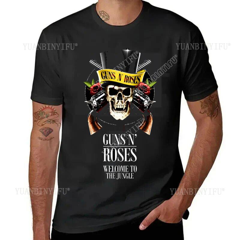 New Arrival  Punk-style Fashion Guns N Roses Band Unisex T Shirt  Short-Sleeved Gender-Neutral Breathable Street Fashion