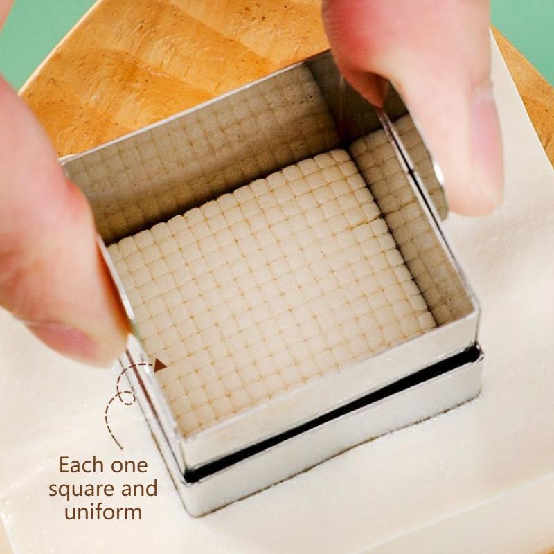 1set Tofu Cutter Tofu Flower and Shred Cutter Mold 304 Stainless Steel Simple and Quick Preparation Kitchen Presentation