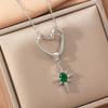 [Titanium Steel] Necklace Women's Copper Micro-inlaid Electroplating Advanced Sense Delicate Clavicle Chain Jewelry