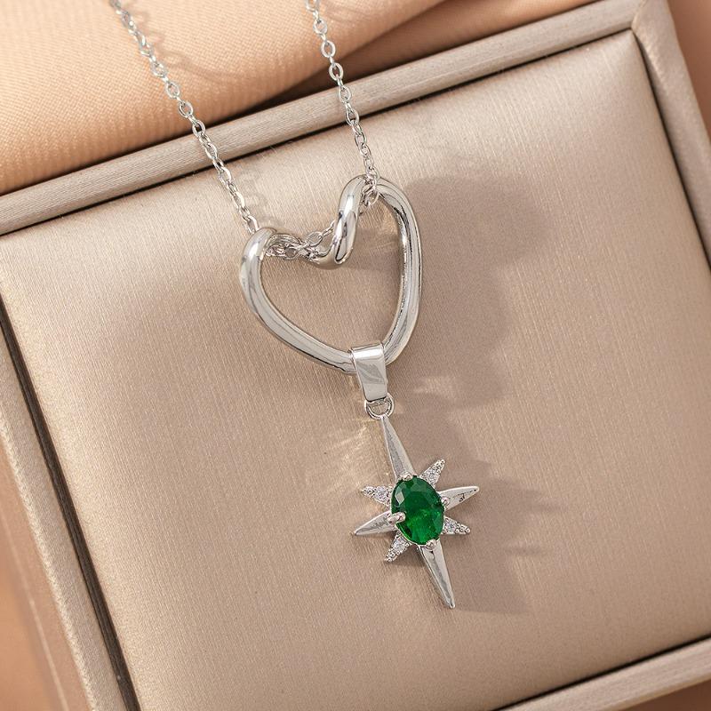 [Titanium Steel] Necklace Women's Copper Micro-inlaid Electroplating Advanced Sense Delicate Clavicle Chain Jewelry