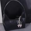 Backpack Hanging Sparkling Bow Bag Charm Zinc Zinc Alloy Bow Car Keyrings  Birthday Kids Gift