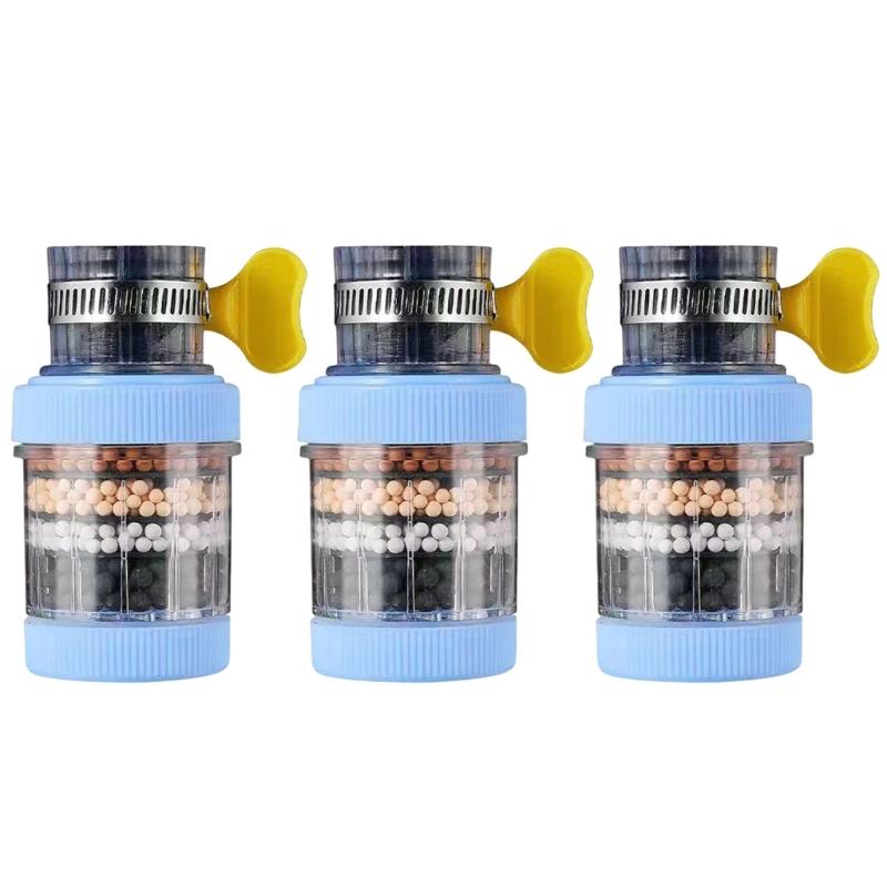 Pack of 3 Kitchen Faucet Nozzle Extender with Filter Portable Faucet Extension Adapter Tap Filter Water Flows Aerator