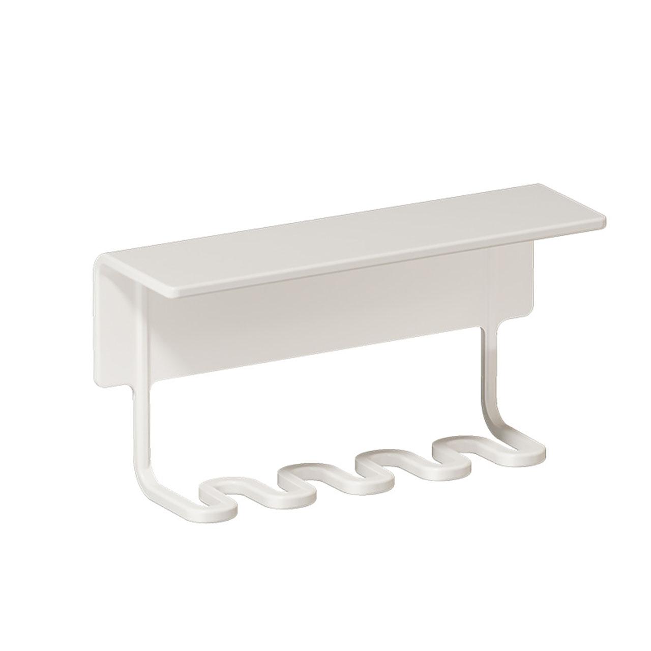 4 Slots Wall Mounted Toothbrush Holder Bathroom Self Adhered Toothbrush Organizer Razor Storage Racks белый